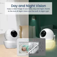Babysense  Video Baby Monitor with 2 Cameras Art.V43 Vaizdo auklė su LCD ekranu