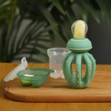 Haakaa Octopus Freeze-N-Feed Mini Combo Art.BHK150-BH Blush Silicone strainer for feeding fresh vegetables (Nibbler)