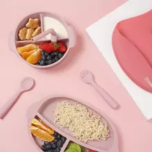 Haakaa Silicone Cutlery Set Art.UTE74-BH Blush Soft silicone spoon (2 pcs.)