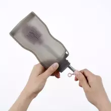Haakaa Silicone Cleaning Brush Kit Art.BHK127-S Suva Grey Silikoninis šepetėlis buteliukams ir žindukams