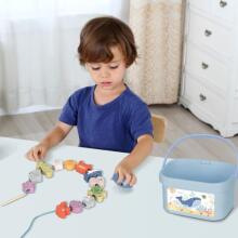 TOOKY TOY Medinis jūrinių žaislų rinkinys Balansavimo bokštas Žvejybos figūros 23 elementai