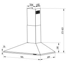 Virtuvinis gartraukis 60 cm Berdsen BT-213 INOX