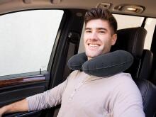 Velour Travel Pillow, Headrest 33 x 25 x 8 cm INTEX 68675