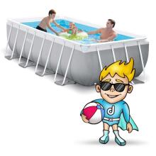 Intex 26790 400 x 200 x 122 cm 18-in-1 Frame Pool + Bubble Machine FREE