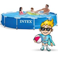 Intex 28212 366 x 76 cm 16-in-1 Frame Pool + Bubble Machine FREE