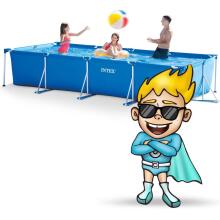 Intex 28273 450 x 220 x 84 cm Frame Pool 15 in 1 + Bubble Machine FREE