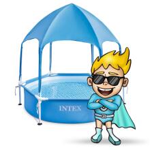 Vaikų rėminis baseinas su stogu 183 x 38 cm INTEX 28209