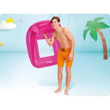 Rožinė plaukimo kėdė-matrasas INTEX 56802