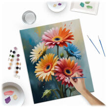 Paveikslas pagal numerius 40x50 cm Massido gėlės