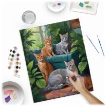 Paveikslas pagal numerius 40x50 cm Massido katės