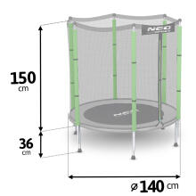 Vaikų sodo tramplynas 140 cm 4.5ft Neo-Sport