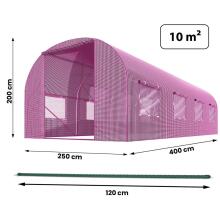 Sodo tunelis 2,5 x 4 m (10m2) rožinis plonas