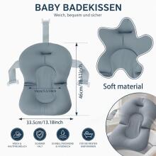 Baby Bath Cushion Art.271284 Grey Kūdikio vonios pagalvėlė, kūdikio vonios kėdutė, kūdikio vonios įdėklas