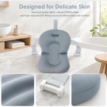 Baby Bath Cushion Art.271284 Grey Kūdikio vonios pagalvėlė, kūdikio vonios kėdutė, kūdikio vonios įdėklas
