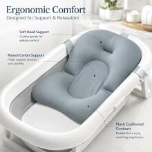 Baby Bath Cushion Art.271284 Grey Kūdikio vonios pagalvėlė, kūdikio vonios kėdutė, kūdikio vonios įdėklas