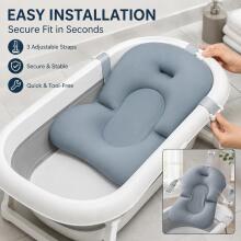 Baby Bath Cushion Art.271284 Grey Kūdikio vonios pagalvėlė, kūdikio vonios kėdutė, kūdikio vonios įdėklas