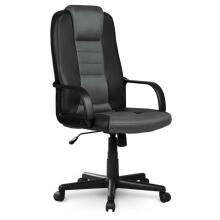 Odinis biuro krėslas su mikro tinkleliu 518B juodos-pilkos spalvos
