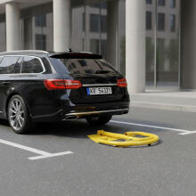 Blokada automobilių stovėjimo aikštelėje sulankstoma užtvara su raktu 40 cm