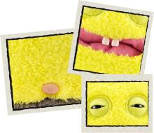 Fuggler x SpongeBob SquarePants (SpongeBob) – juokingas bjaurus monstriuko pliušinis žaislas su žmogaus dantimis
