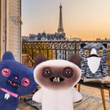 Fuggler Alley Cats (Yawper) – juokingas bjaurus monstriuko pliušinis žaislas su žmogaus dantimis