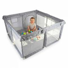 La Bebe™ Travel Playpen Art.KX3011 Grey  Vaikų žaidimų aikštelė 120x120 cm