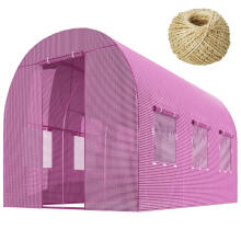 Sodo tunelis 2 x 3 m (6m2) rožinis plonas