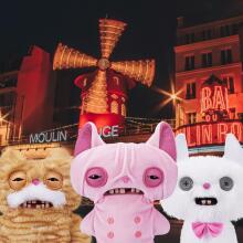Fuggler Alley Cats (Wrinkle Mcstinkles) – juokingas bjaurus monstriuko pliušinis žaislas su žmogaus dantimis