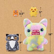Fuggler Alley Cats (Wide Eyed Cat) – juokingas bjaurus monstriuko pliušinis žaislas su žmogaus dantimis