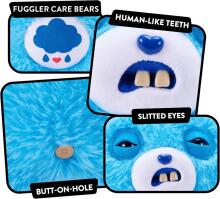 „Fuggler Care Bears“ 23 cm pliušinis žaislas (Grumpy Bear) iš „ZURU“ – juokingas bjaurus monstras, minkštas žaislas su žmogaus formos dantimis, kolekcinis pliušinis žaislas vaikams, paaugliam