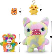„Fuggler Care Bears“ 23 cm pliušinis žaislas (Togetherness Bear) iš „ZURU“ – juokingas bjaurus monstras, minkštas žaislas su žmogaus formos dantimis, kolekcinis pliušinis žaislas vaikams, paa