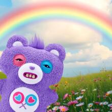 „Fuggler Care Bears“ 23 cm pliušinis žaislas (Share Bear) iš „ZURU“ – juokingas bjaurus monstras, minkštas žaislas su žmogaus formos dantimis, kolekcinis pliušinis žaislas vaikams, paa