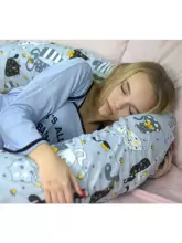 La Bebe™ Snug Maternity Pillow Art. 50608147 Nordic Branches. Pillow for Baby Sleep & Feeding, 20×70 cm