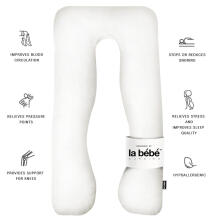 La Bebe™ Cushy Maternity Pillow Art. 80579822 Nordic Stones. Multifunctional Pregnancy Pillow (U-Shaped), Polyester Fiber Filling, 155×80 cm