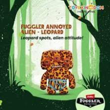 Fuggler Annoyed Alien (Leopard) 23cm - Exclusive Underoo Mcgoo by ZURU juokingas bjaurus monstras, pliušinis kolekcinis žaislas – ginger, vaikiškas minkštas žaislas