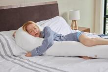 La Bebe ™ minkštos pagalvėlės Art. 00608159 Nordic Hills. medvilnės slaugos nėščios nėščios pasagos pagalvė su užvalkalu [2 užvalkalai], 180 cm