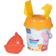 SMOBY Vežimėlis su Kibiru ir Smėlio Priedais Peppa Piga