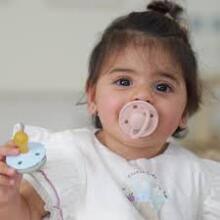 Rebael Round Latex Art.276183 Colour Mix Pacifier (nipple) made of 100% natural rubber 6+ months (2 pcs.)