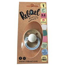 Rebael Round Latex Art.276190 Colour Mix Pacifier (nipple) made of 100% natural rubber 0-6 months (2 pcs.)