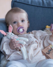 Rebael Round Latex Art.276195 Colour Mix Pacifier (nipple) made of 100% natural rubber 6+ months (2 pcs.)