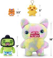 „Fuggler Fugg Stars“ 23 cm pliušinis žaislas („Rhymer Mcslimer“) iš „ZURU“ – juokingas bjaurus monstras, minkštas žaislas su žmogaus formos dantimis, kolekcinis pliušinis žaislas vaikams, paa