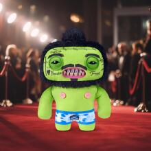 „Fuggler Fugg Stars“ 23 cm pliušinis žaislas („Rhymer Mcslimer“) iš „ZURU“ – juokingas bjaurus monstras, minkštas žaislas su žmogaus formos dantimis, kolekcinis pliušinis žaislas vaikams, paa