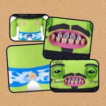 „Fuggler Fugg Stars“ 23 cm pliušinis žaislas („Rhymer Mcslimer“) iš „ZURU“ – juokingas bjaurus monstras, minkštas žaislas su žmogaus formos dantimis, kolekcinis pliušinis žaislas vaikams, paa