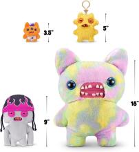 „Fuggler Fugg Life“ 22 cm pliušinis žaislas (kalmaras) iš „ZURU“ – juokingas bjaurus monstras, minkštas žaislas su žmogaus formos dantimis, beprotiškai mielas kolekcinis daiktas vaikams ir pa