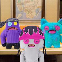„Fuggler Fugg Life“ 22 cm pliušinis žaislas (kalmaras) iš „ZURU“ – juokingas bjaurus monstras, minkštas žaislas su žmogaus formos dantimis, beprotiškai mielas kolekcinis daiktas vaikams ir pa