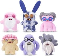 „Fuggler Old Fogies“ 22 cm pliušinis žaislas (kalmaras) iš „ZURU“ – juokingas bjaurus monstras, minkštas žaislas su žmogaus formos dantimis, beprotiškai mielas kolekcinis daiktas vaikams ir p