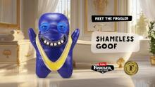 „Fuggler Gold Fuggs“ 22 cm pliušinis žaislas (Shameless Goof - Mankini), kurį pagamino ZURU - juokingas bjaurus monstras, minkštas žaislas su žmogaus formos dantimis