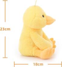 Apricot Lamb - Pliušinis žaislas „Aksominė antis“ 23 cm - Pliušinis žaislas vaikams ir kūdikiams - Pūkuotas pliušinis žaislas žaidimams, dovanai ir glamonėms - Jaukus pliušinis žaislas - Gelt