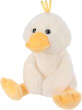 Apricot Lamb - Pliušinis žaislas „Aksominė antis“ 23 cm - Pliušinis žaislas vaikams ir kūdikiams - Pūkuotas pliušinis žaislas žaidimams, dovanai ir glamonėms - balta antis
