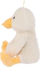 Apricot Lamb - Pliušinis žaislas „Aksominė antis“ 23 cm - Pliušinis žaislas vaikams ir kūdikiams - Pūkuotas pliušinis žaislas žaidimams, dovanai ir glamonėms - balta antis