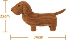 Apricot Lamb - Pliušinis žaislas Clare Taksas 34 cm - Minkštas pliušinis žaislas šuniui, dovana vaikams (šviesiai rudas)